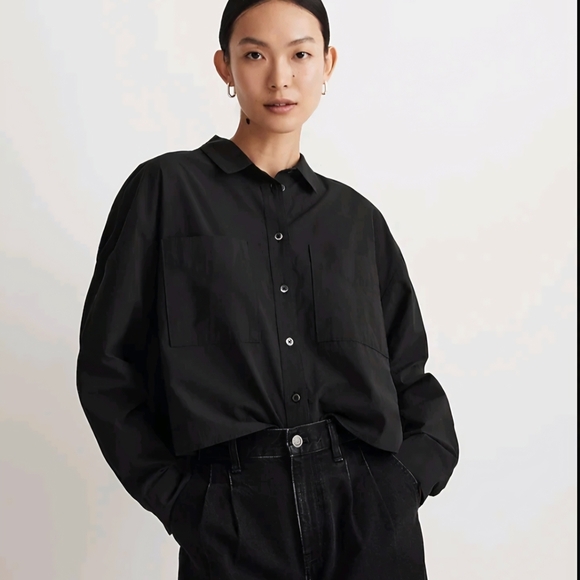 Madewell Tops - Madewell OVERSIZED Black Button-Down Shirt